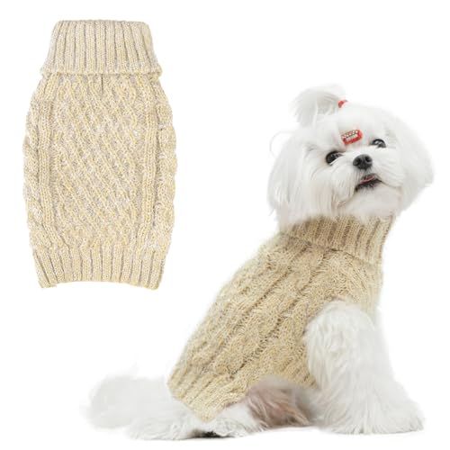 SCIROKKO Turtleneck Small Dog Sweaters - Classic...