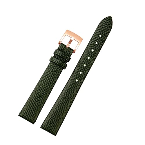 Bracelet de montre cuir véritable femmes Armani 14mm vert foncé RG
