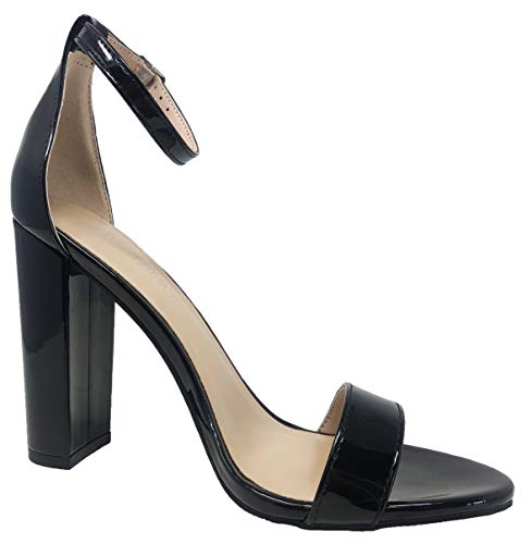 Wild Diva Women's High Chunky Block Heel Pump Dress Heeled Sandals