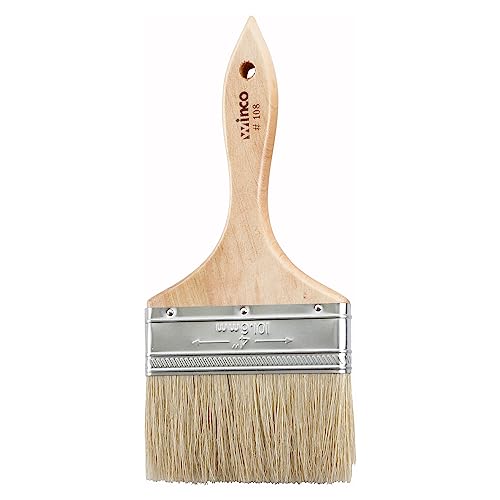 Image of Winco Heavy-Duty Boar Bristle Pastry Brush, 4 inch