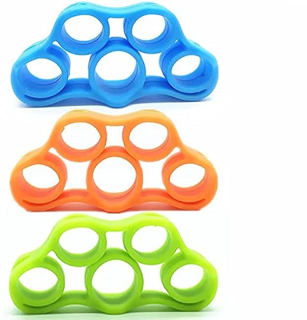 3pcs Finger Stretcher Exerciser, Hand Grip Strengthener, Hand Exerciser,Forearm Exerciser Trainer Silicone Rings for Muscle & Rehabilitation