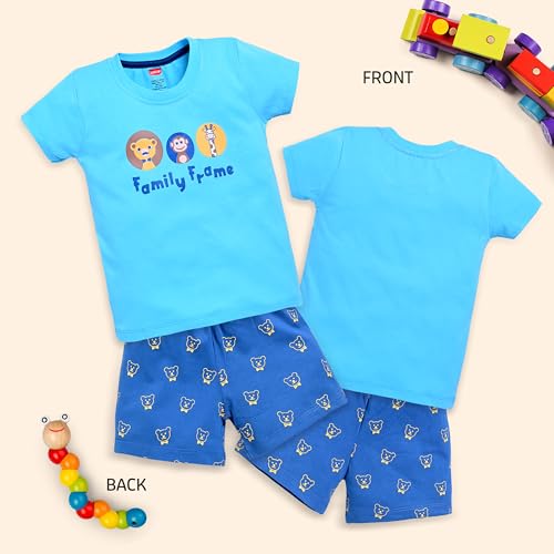 Image of LuvLap Baby Boys Regular Fit 100% Cotton Half Sleeves Boys T-Shirts and & Shorts Set Pack of 3