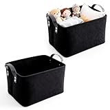 Matériau de Qualité Supérieure: Ce rangement feutre est fabriqué en feutre de haute qualité, doux et résistant, qui supporte efficacement les déchirures et les dommages, ainsi que l’usure quotidienne liée au rangement, même sur une longue période. Ce panier de rangement feutre facile à nettoyer; un simple coup de chiffon humide suffit pour le garder propre, vous évitant ainsi les fastidieuses étapes de lavage.