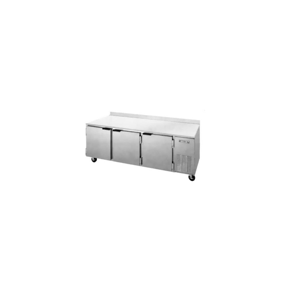 Beverage-Air 93" Stainless Steel 3-Door Worktop Refrigerator on Fridge.com