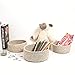 MINTWOOD Design Set of 3 Cotton Rope Nesting Bowls, Small Catch All Basket, Cute Closet Baskets and Bins for Shelves, Mini Table Basket Organizer for Small Accessories, Light Brown