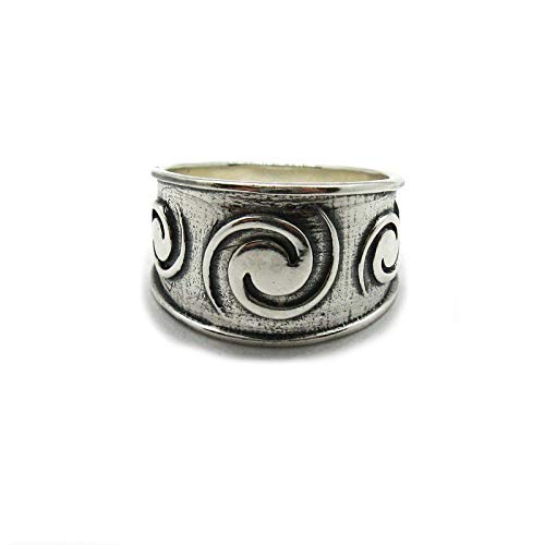 Bague en argent massif 925 Spirale Empress anti-noircissement
