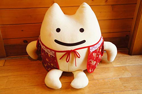 特大 座敷わらびーちゃん ぬいぐるみ クリーム色 赤 幸運の座敷わらし ラッキーアイテム