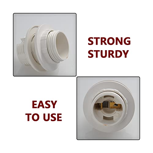2 Pcs Electric Light Lamp Holder E14 Bulb Light Lamp Holder Socket Pendant Socket Lampshade Ring for Most Light Bulbs - Image 4