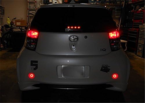 2Pcs Red Lens LED Rear Bumper Reflector Tail Stop Light Compatible with Toyota Sequoia Highlander Zrr70 Noah Fortuner Mitsubishi ASX/Outlander Sport