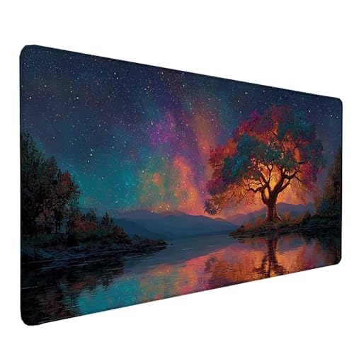Tapis de souris XXL ciel étoilé noir, une idée cadeau idéale pour setup gaming