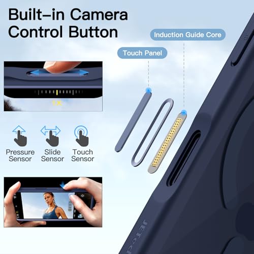 Image of JETech Case for iPhone 17 Pro, 360 Protection, Deep Blue