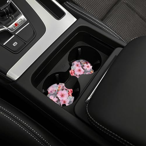 2 Posavasos para Portavasos de Auto Diseño Flor Negro miniatura 6