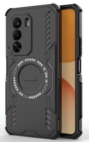 Image of ShieldTech Back Cover Case for Realme P4x 5G | 360 Protection Mobile Phone Case Mag-Safe | Camera Protection | Back Cover for Realme P4 x 5G / Realme P4x 5+G - Black TPU+PC