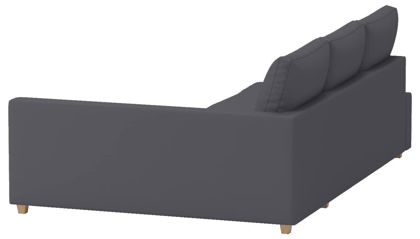 HomeTown Market Alleen bankhoezen. Heavy Duty Friheten Sofahoes Vervanging Compatibel met Friheten Slaapbank Hoek Sectionele Slipcover. (Fluweel Grijs Links Langer