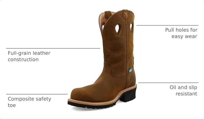 Image of Twisted X Men's 12 inch Pull on Logger Boot