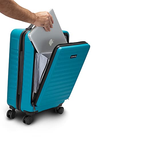 Image of THE ASSEMBLY Large Check in 28 Inches & Cabin Luggage 20 Inches Polycarbonate Set of 2 - Premium Hardsided Suitcase Trolley- Teal