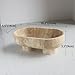 Natural Oval Travertine Fruit Bowl for Kitchen Counter 10