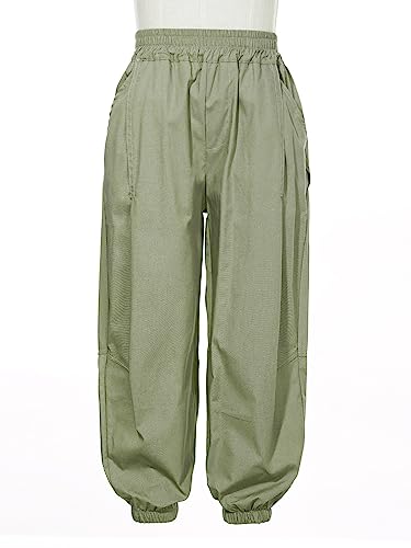 Kids Boys Baggy Cargo Pants Elastic Waistband Straight Loose Dance Trousers Casual Jogger Pants Activewear3