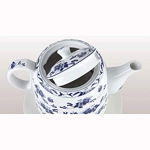 Hervidor eléctrico cerámico azul y blanco 1L miniatura 3