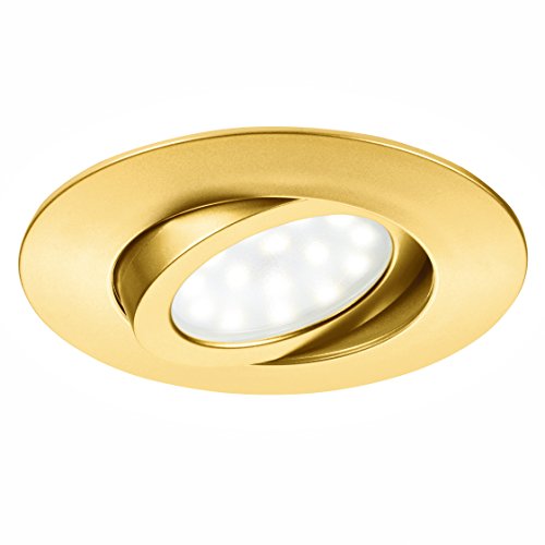Eco Light Luz empotrable, 5 W, dorado, 0 x 9 x 0,25 cm