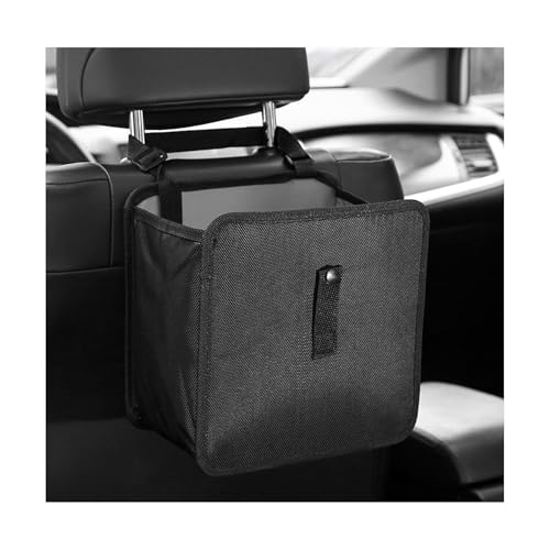Image of KVAEY Car Trash Can, Oxford Cloth Foldable Garbage Bin Waterproof Auto Trash Bag Organizer, Multipurpose Leak-Proof Large Capacity Hanging Garbage Can Storage Bag for Car Seat (Normal)