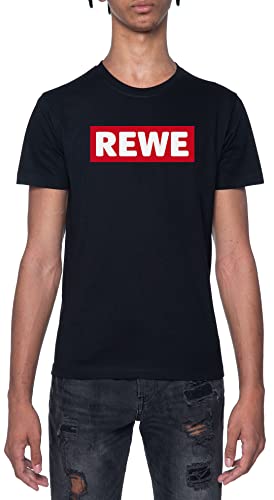 Mengapa Rewe Supermarket Berjumpa Schwarz T-Shirt Herren Mit Kurzen Ärmeln Und Rundem Hals Black Mens