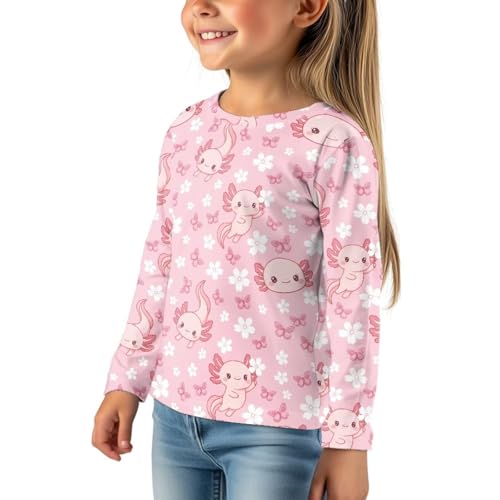 Image of Uourmeti Girls Graphic Tees Long Sleeve T Shirts for Teens Casual Tshirts Junior Sportswear Fall Tops