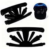 24 Stück Flexibel und Langlebig Hutformer, Baseball Bump Halter, Hut Innere Unterstützung, Baseballkappen Einsätze Former, Hüte Innere Stütze Passt für Die Meisten Arten Von Baseballkappen (Schwarz)