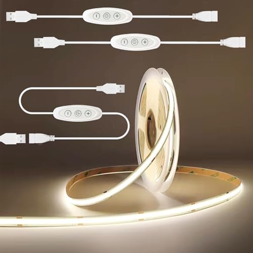 Tira de Led USB 5v con Dimmer, Luz Blanca Natural 6 ft miniatura 1