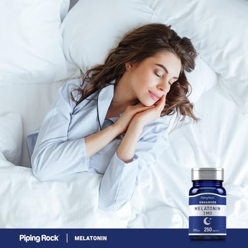 Image of Piping Rock Melatonin 3mg | 250 Tablets | Adult Support Supplement | For Men and Women | Vegetarian, Non-GMO, Gluten Free