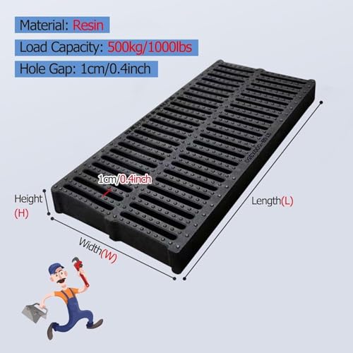 Grille de caniveau extérieure antidérapante contre la stagnation des eaux de pluie - 3