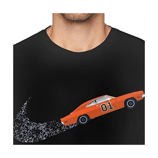 Car - Just Jump It The Dukes of Hazzard Mans Tee Shirt Summer Black - Image 4