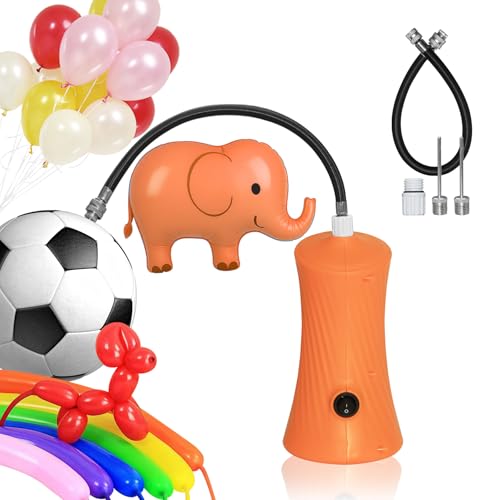 Bomba eléctrica de globos 260 Acclsoop, inflador automático portátil con boquillas duales y herramientas para atar para globos de animales largos para fiestas y decoraciones miniatura 1
