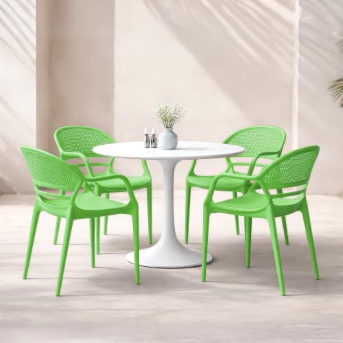 Image of DIYA Sunset Outdoor Garden Chair | Strong Plastic Arm Chair
