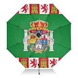 Paraguas UV para protección solar, paraguas compacto para viajes, plegable, negro, paraguas automático para mujeres, hombres, adultos, bandera de la provincia de Cádiz