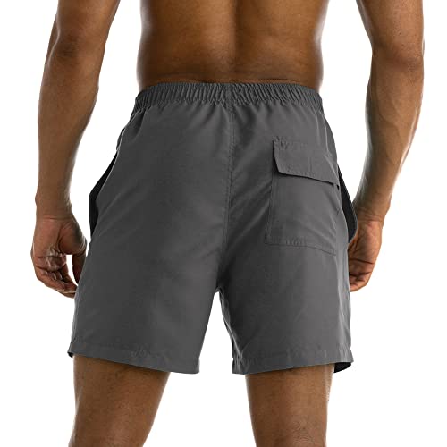 Men's Swim Trunks Quick Dry Swimwear Mens Beach Board Shorts Bathing Suits Swimming Shorts with Mesh Lining Navy3