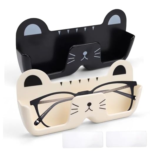 Brillenhalter Wand, MYLERCT 2 Stücke Auto Brillenhalter, Brillenhalter für Auto, Montage Ohne Bohren Niedliches Katzen-Aussehen, für das Aufhängen von Brillen und Sonnenbrillen im Büro- und Wohnzimmer