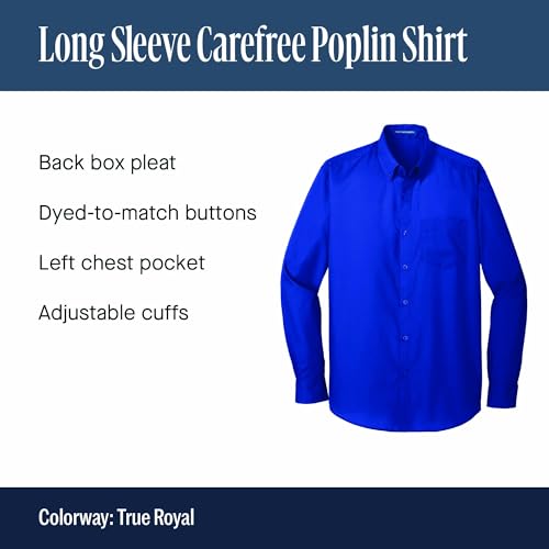 Image of Port Authority Men's Long Sleeve Carefree Button-Down Poplin Shirt