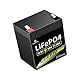 GREENOE 12V LiFePO4-Batterie mit eingebautem 10A BMS, 3000+ Deep-Cycle-Lithiumbatterie, 10 Jahre Lebensdauer, einsetzbar für Solaranlage, Antriebsräder, Fischfinder, Outdoor-Camping, Roller (12V 6AH)