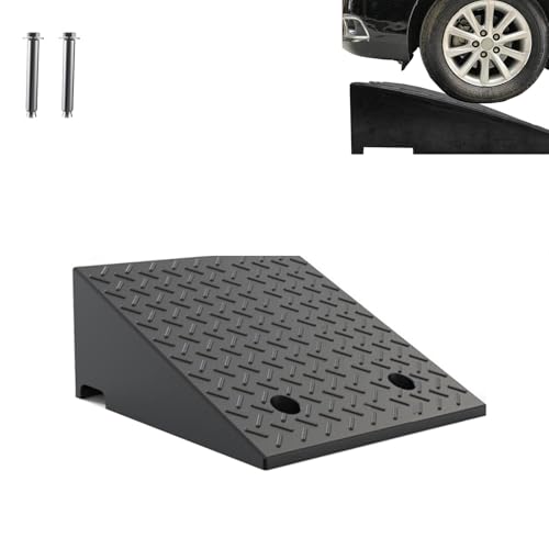 Rampa de bordillo de caucho 20x12.6x4in capacidad 6600 lbs miniatura 1