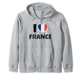 Photo Gallery i love france with french flag and heart felpa con cappuccio Photo Gallery i love france with french flag and heart felpa con cappuccio