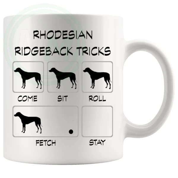 Rhodesian Ridgeback Tricks Mug Gifts For Doggy Moms And Dads