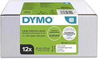 DYMO Authentic LabelWriter Large Shipping Labels/Name Badges | 54mm x 101mm | 6 Rolls of 220 Easy-Peel Labels (1,320 Count) | Self-Adhesive | for LabelWriter Label Makers