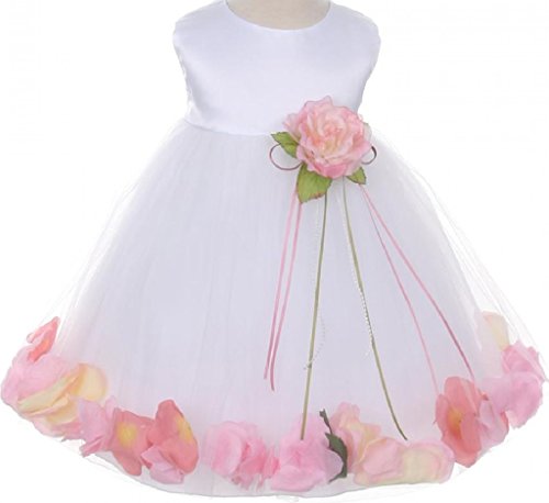 BluNight Collection Wedding Pageant Satin Flower Petal Little Flower Girls Dresses2
