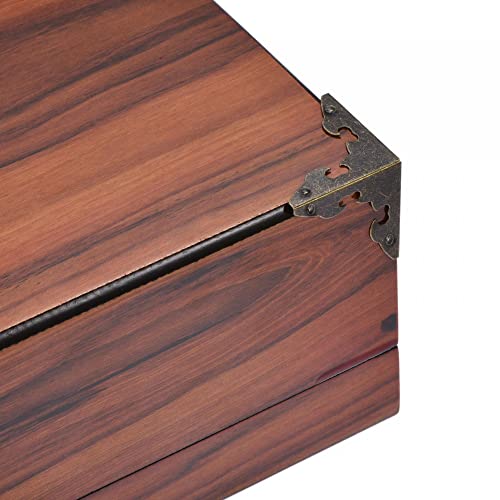 Image of uxcell 30x30x30mm Metal Box Corner Protectors Edge Guard Bronze Tone 8pcs