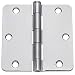 Dynasty Hardware 3-1/2" Door Hinges 1/4" Radius Corner, Polished Chrome, 8 - Pack