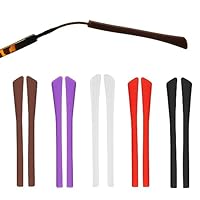 5 Paar Bügelenden Silikon Antirutsch, Brillenbügel Reparatur, Weiche Brillen Ohrpolster, Überzüge für Bügelenden Brillenbügel Ersatz, für Metall Dünne Sonnenbrillen Brillenbeine(5 Farben)