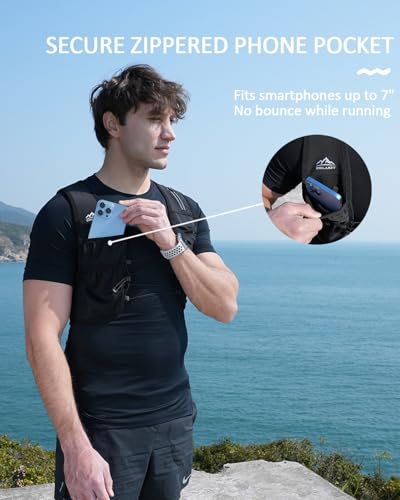 Zelvot Running Vest with 500ml Soft Flask