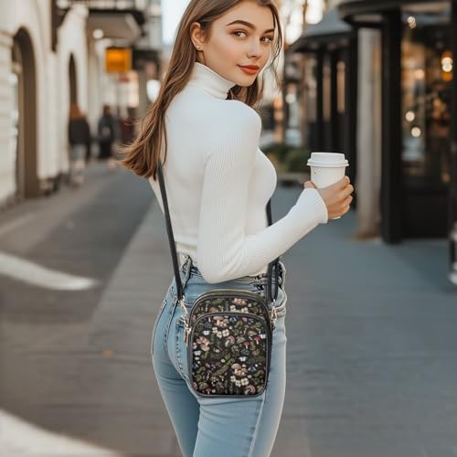 Leather Crossbody Bags for Women Crossbody Cell Phone Purse Wallet Sling Bag Shoulder Strap Lightweight Satchel4