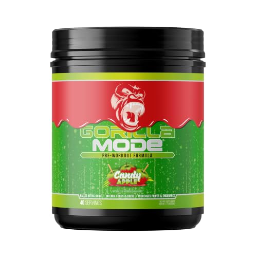 Image of Gorilla Mode Pre Workout - Massive Pumps | 800g (Candy Apple)